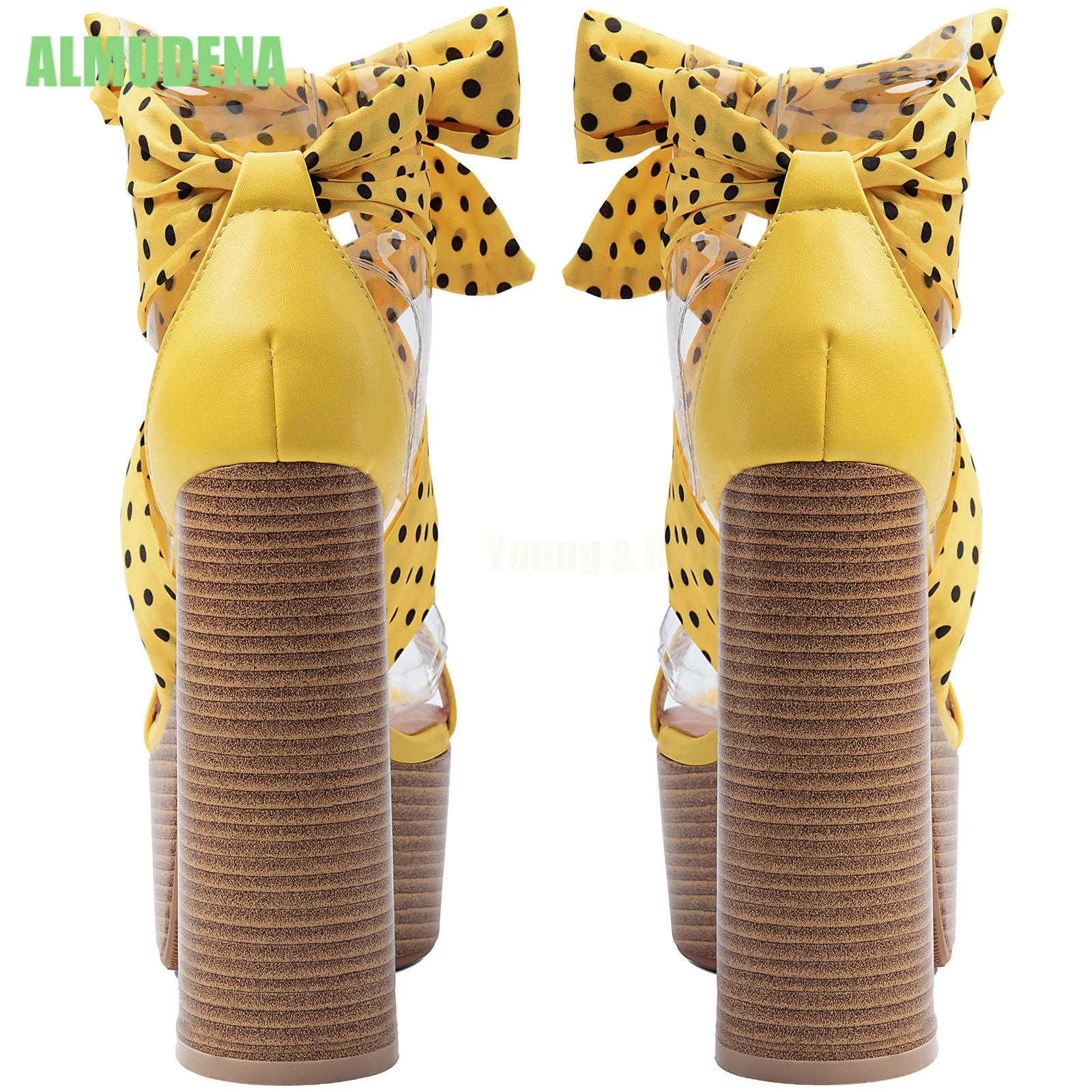 Sandali con tacco grosso e pla - Ribbon Tie Heel recensione e prezzo