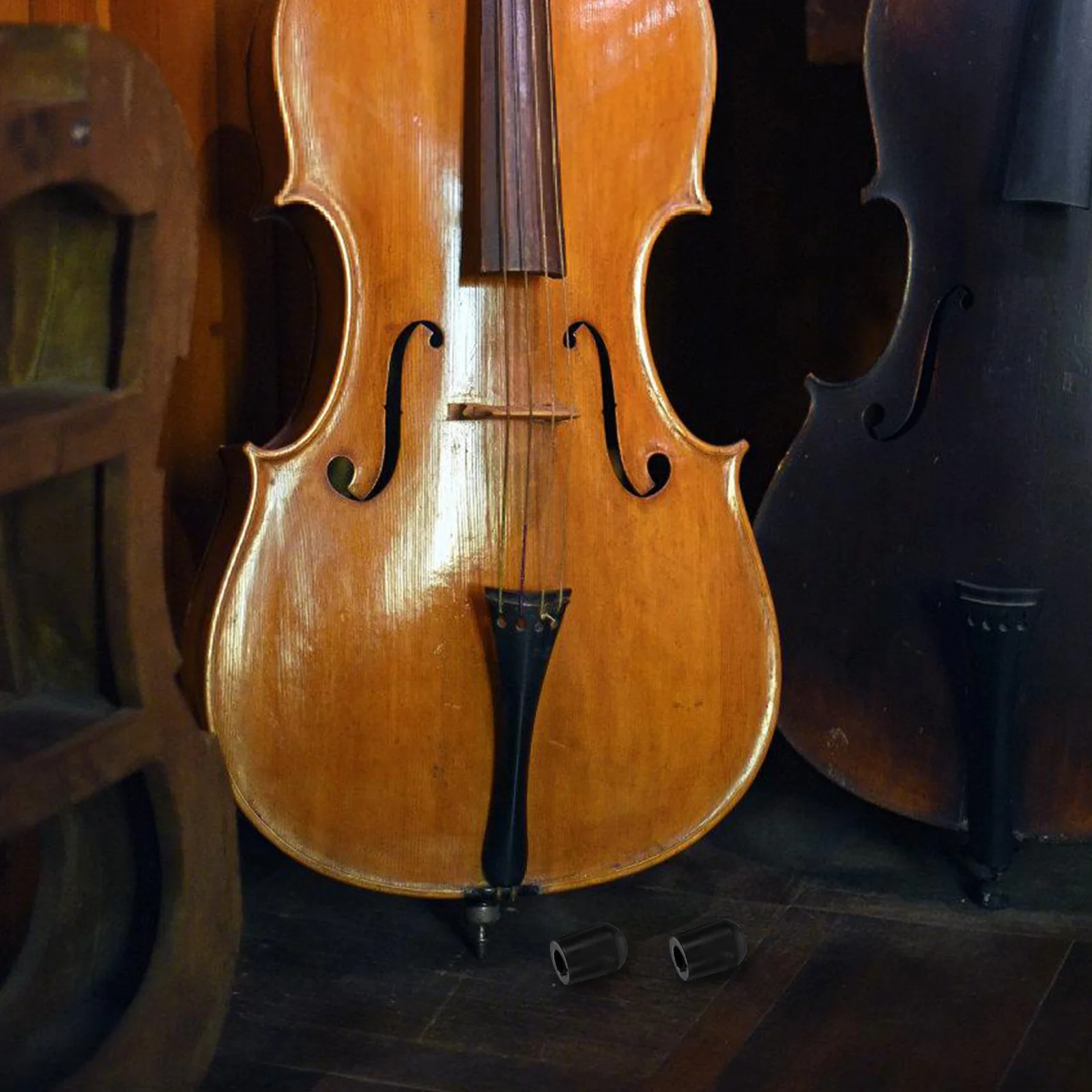 

2Pcs Double Bass Endpin Anti Slip Rubber Caps Black Stable Stopper Protector End Pin Mini Caps for Performance