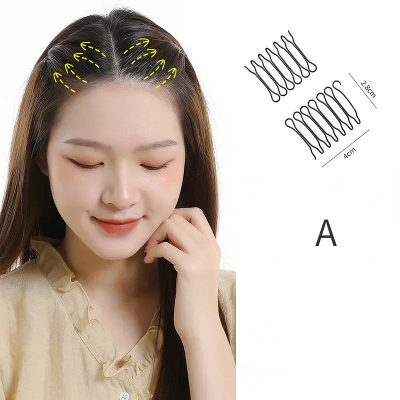 Women Invisible Broken Hair Clip Hairpin Black Acrylic Curve Needle Hair Bangs Comb Headwear for Girls Styling Hair Accessories