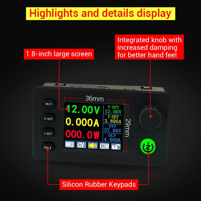 SK40C Color Screen CNC Adjustable Voltage Regulation Power Supply Constant Voltage Constant Current Charging Module 40W