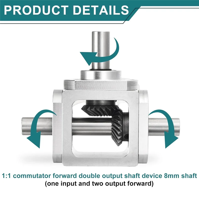 直角ベベル 1:1 フォワードダブル出力シャフト 1 モジュール 20 歯ベベルギアフレームシンプルな DIY モジュール