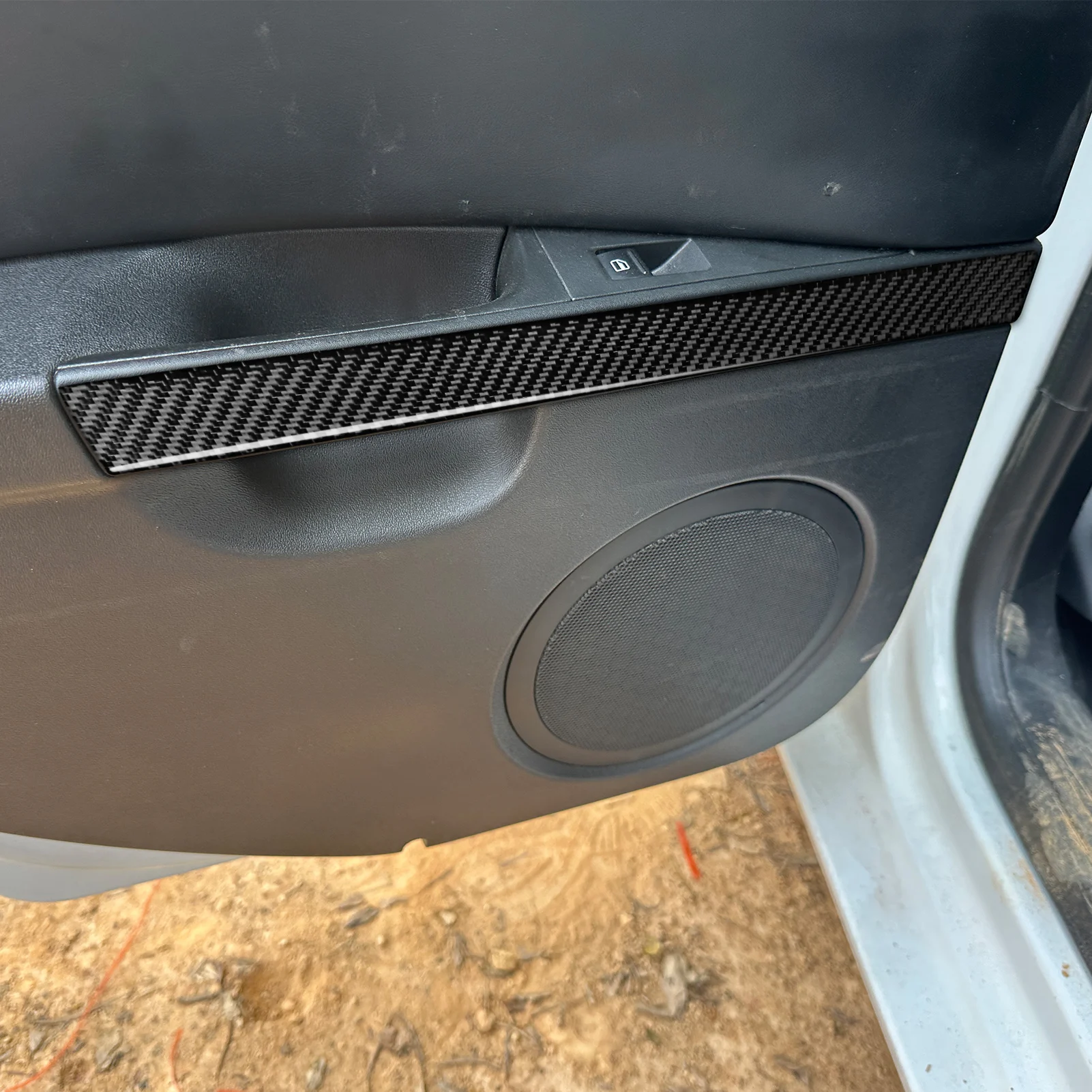 Real Carbon Fiber Car Accessories Door Panel Trim Soft Cover Sticker For SEAT Leon MK2 2005 2006 2007 2008 2009 2010 2011 12