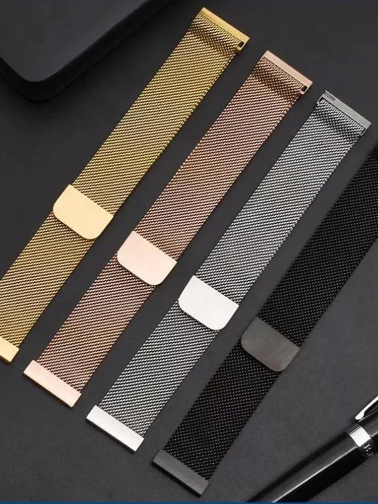 Pulseira de laço milanês para huawei watch gt 5 46mm 41mm pulseira magnética de aço inoxidável para