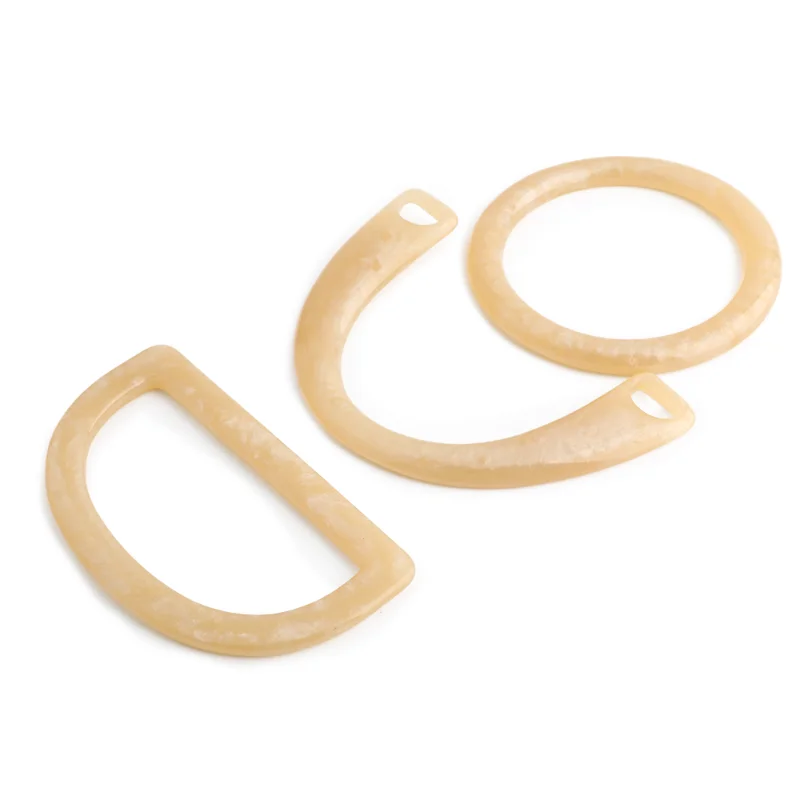 2/4/6 قطعة مقابض حقيبة الراتنج ، إطار الخياطة حقيبة من القماش ، مقابض قابلة للفصل ، إطار مزخرف لحقيبة المعصم ، ملحقات حقيبة DIY #4