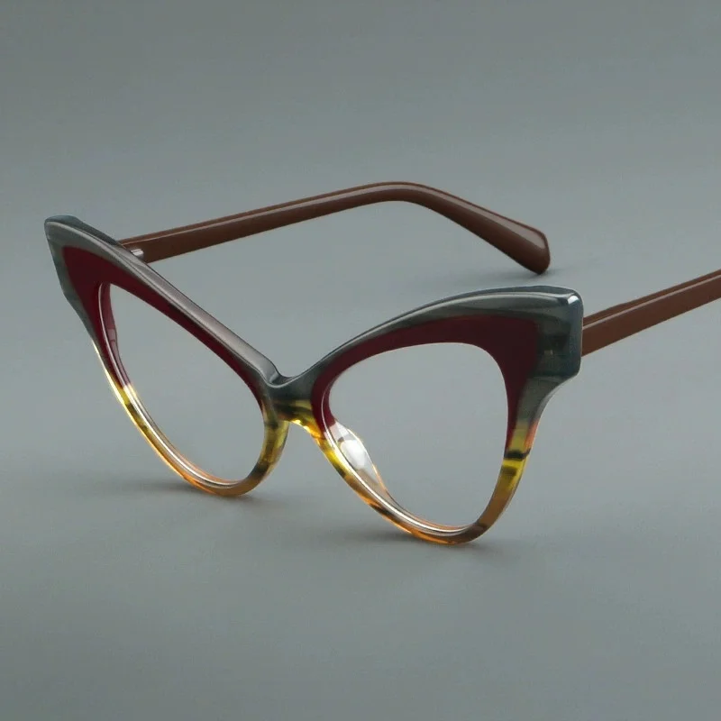 

New cat eye acetate women's glasses retro fashionable butterfly frame highstreet daily eyewear