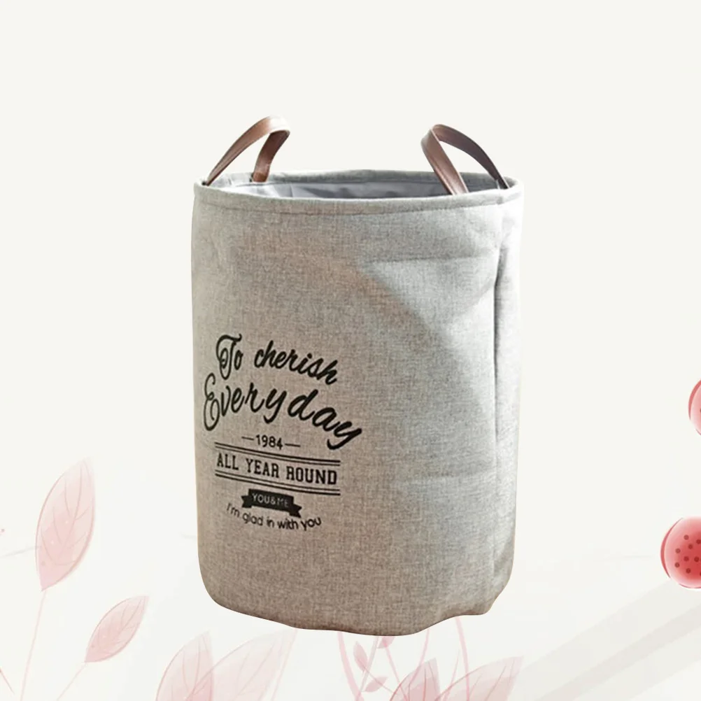 

Waterproof Laundry Basket Foldable Denim Laundry Hamper Large Capacity Dirty Clothes Storage Container Home Organizer Grey