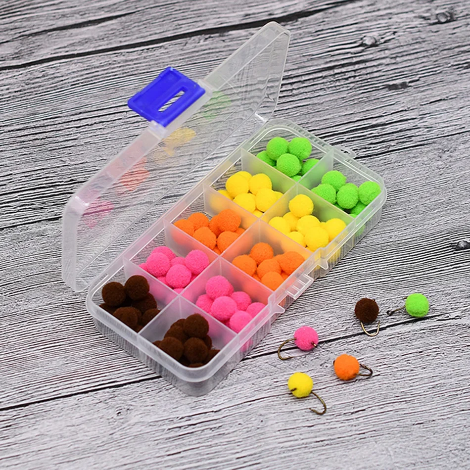 MNFT 10mm 50 Teile/schachtel Bug Ei Forelle Angeln Fliegen Materialien Multi-Farben Forelle Lachs Fliegen Fliegen angeln Lockt Binden Material – Detail 11