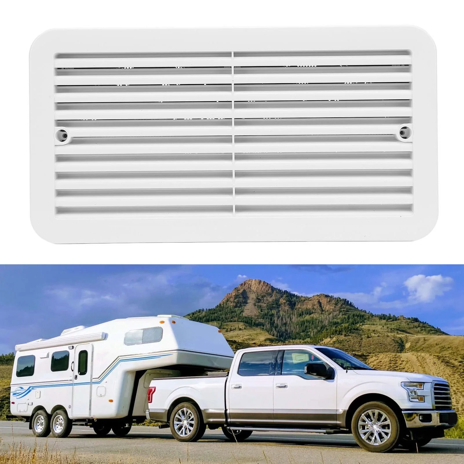 

RV Side Ventilation Fan RV Side Vent Fan 24V 5W Single Way Side Air Outlet Ventilation Exhaust Fan for Campervan Trailer Yacht