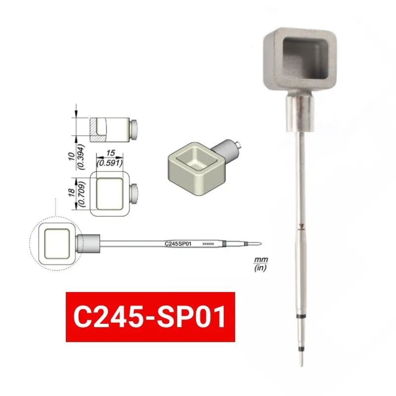 

C245-SP01 Solder Pot Cartridge, 18x15mm mini pot Soldering Tips for JBC T245 Handle Connetable Tools