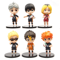 6Pcs Kuroko's Basketball Kuroko Tetsuya Kagami Taiga Midorima Shintaro Kise Ryota Aomine Daiki Q Version Figures Toys Model Doll