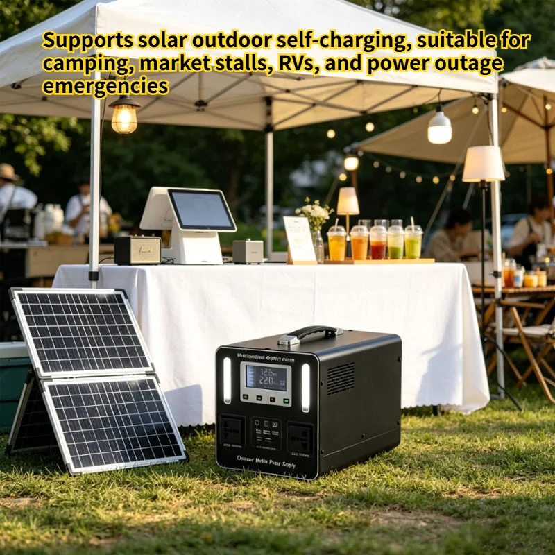 High Power 500W LiFePO4 220V Portable Power Station 45AH Solar Outdoor Mobile Power Supply Home Emergency Energy Storage