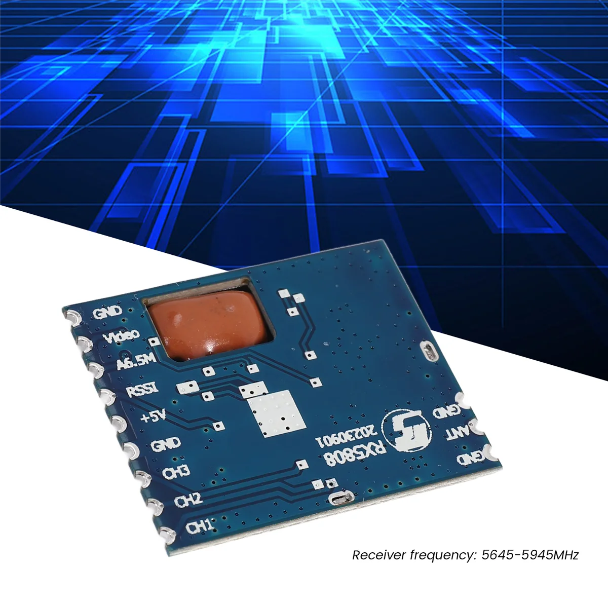 ABYC 5.8G FPV Mini Módulo Receptor de Áudio e Vídeo Sem Fio RX5808 para Sistema FPV RC Helicóptero Peças RC