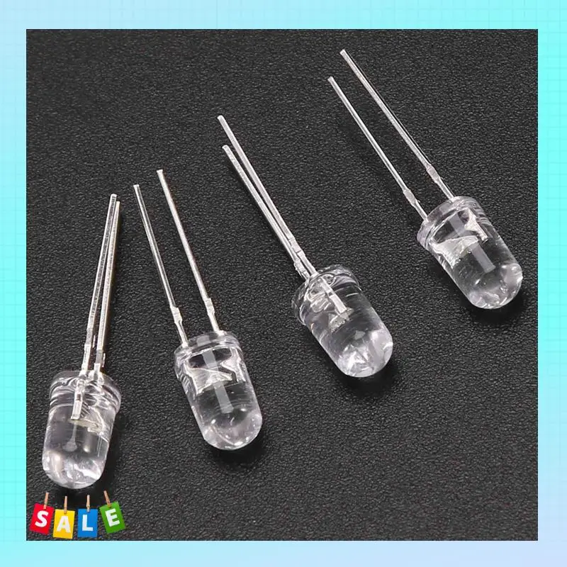 

A56X 1000Pcs LED F5/5Mm Inline White LED Lamp Beads With Short Legs And Edges