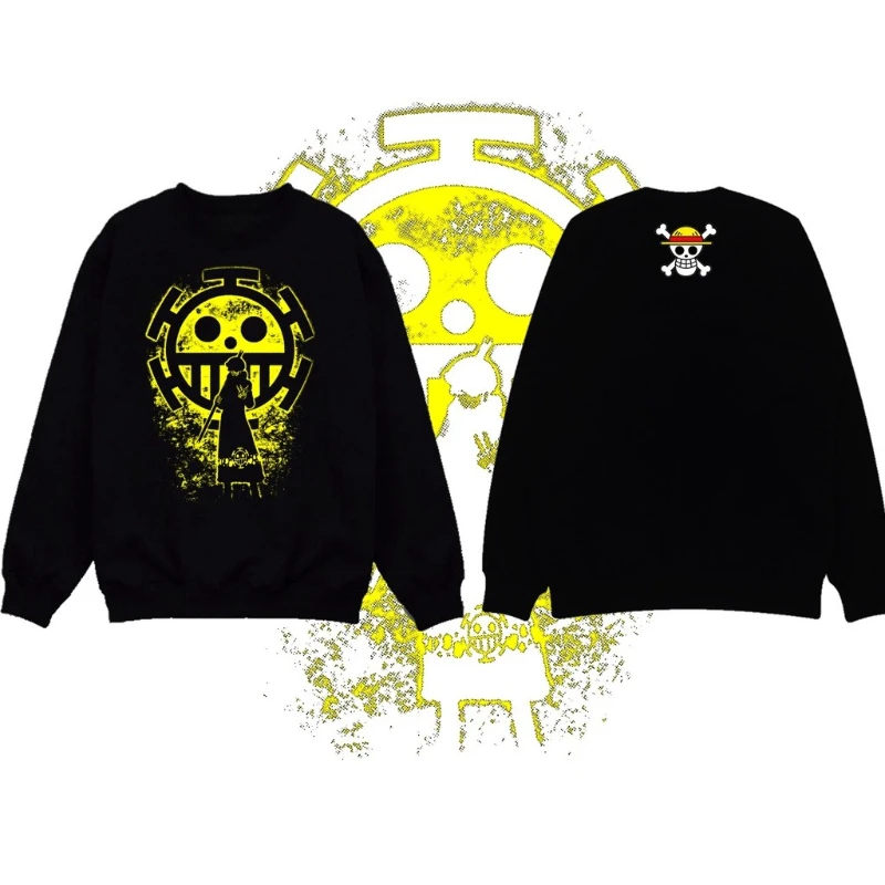 

Japanese Animation ONE PIECE Men's Crew Neck Sweater Autumn and Winter New Men's and Women's Streetwear