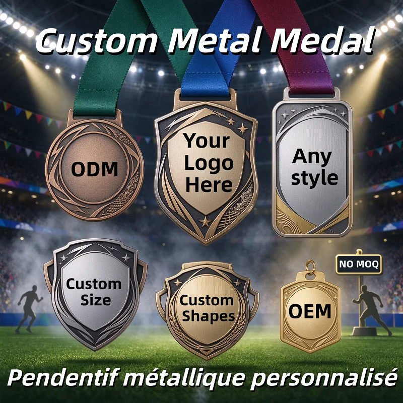 Custom Medals Factory Design Your Own Blank Zinc Alloy 3D Gold Award Any Sports Event Custom Metal Souvenir Medals Custom Logo