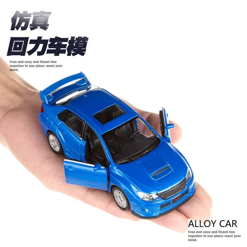 1:36 Subaru WRX STI Model samochodu replika skala metalowa miniaturowa sztuka dekoracja wnętrz styl życia świąteczny prezent dla dzieci kolekcja zabawek D15