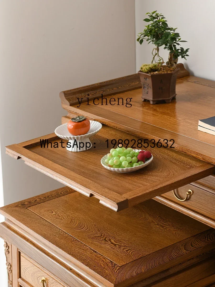 

ZOld-Fashioned Square Table for Eight People Combination Chinese Buddha Niche Solid Wood a Long Narrow Table Tribute Table