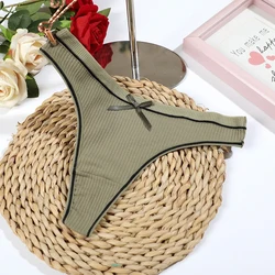 6Pcs Cotton thread women's thong low-rise breathable double-layer comfortable sweet plus size sexy passion underwear