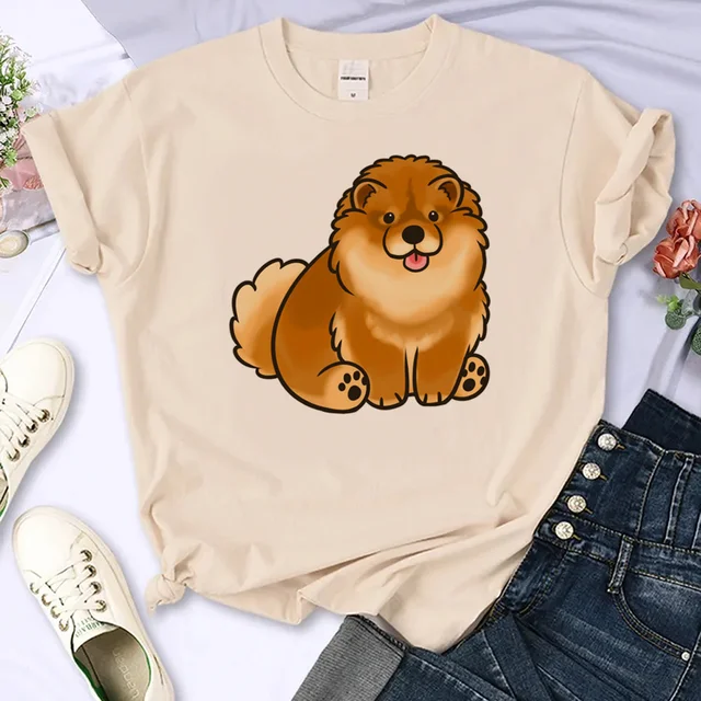 chow chow t shirt damski harajuku grafika komiks koszulka damska streetwear japońska grafika odzież