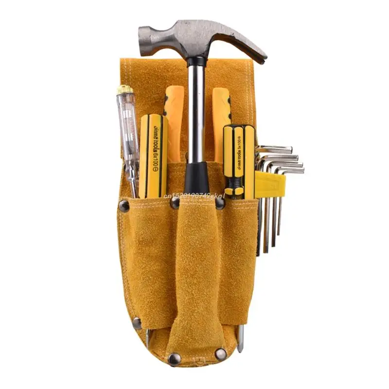 

U50 Upgraded Electrician for CASE Tool Bag Storage Organizer Wear Resistant Home Pliers Screwdriver Belt Waist Pouch Cowhide