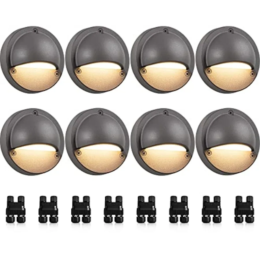 Low Voltage Deck Lights with Fastlock2 Wire Connector 5W LED Landscape Step Stair Lights Outdoor Accent Lighting Garden Post Fe