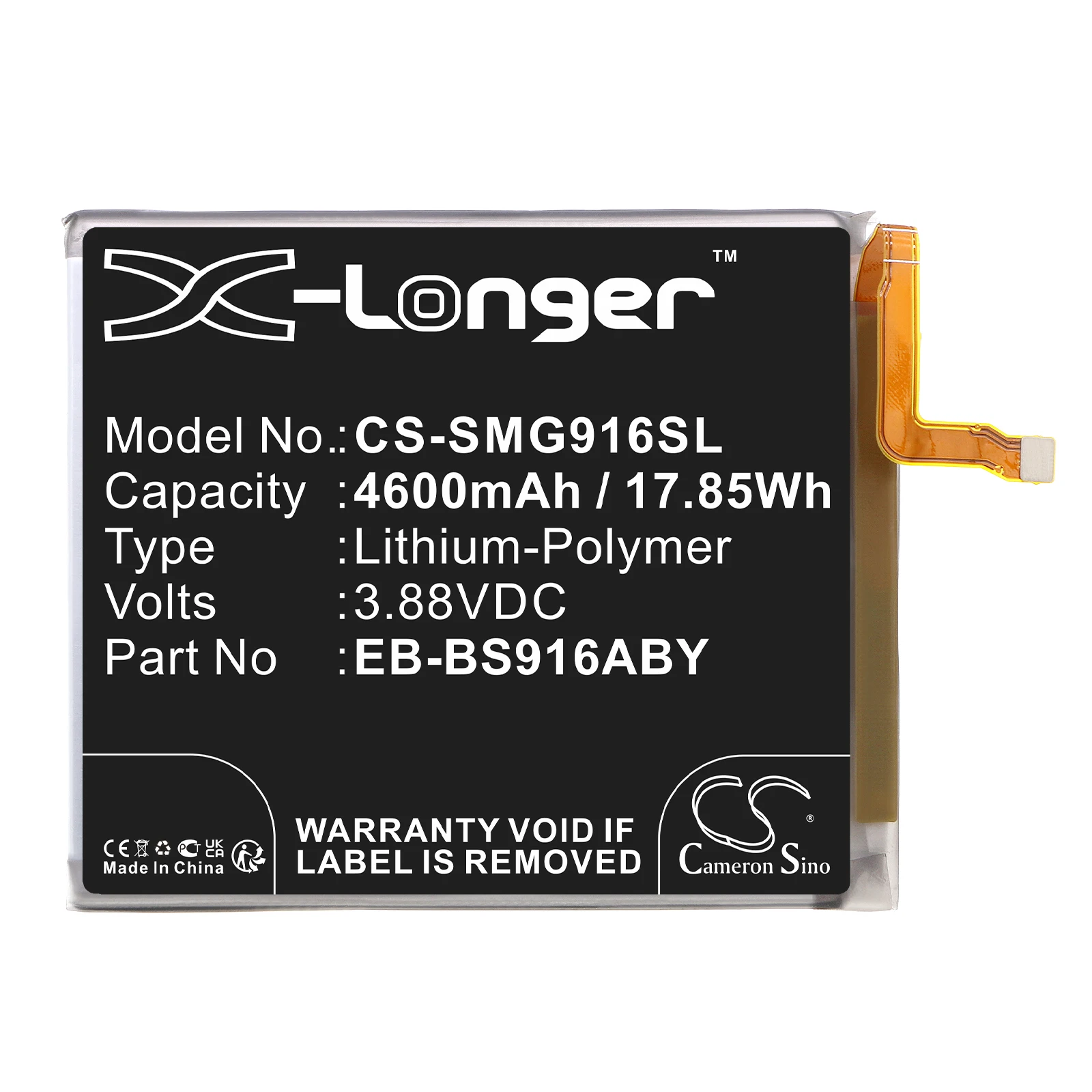 

4600mAh Mobile phone battery for Samsung Galaxy S23+ Galaxy S23 Plus SM-S916B EB-BS916ABY GH82-30470A 3.88V Digital Battery