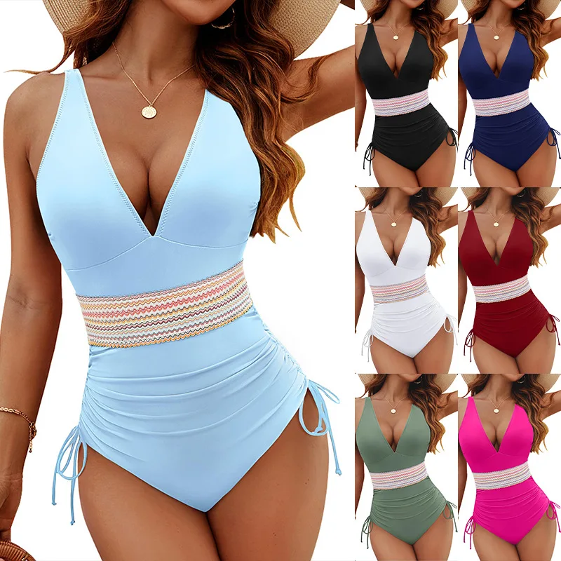 Summer Beachwear Women Textured Bikini Set Wide Shoulder Belt Swimwear High Waist Push Up Bathing Suits Female Swimsuit