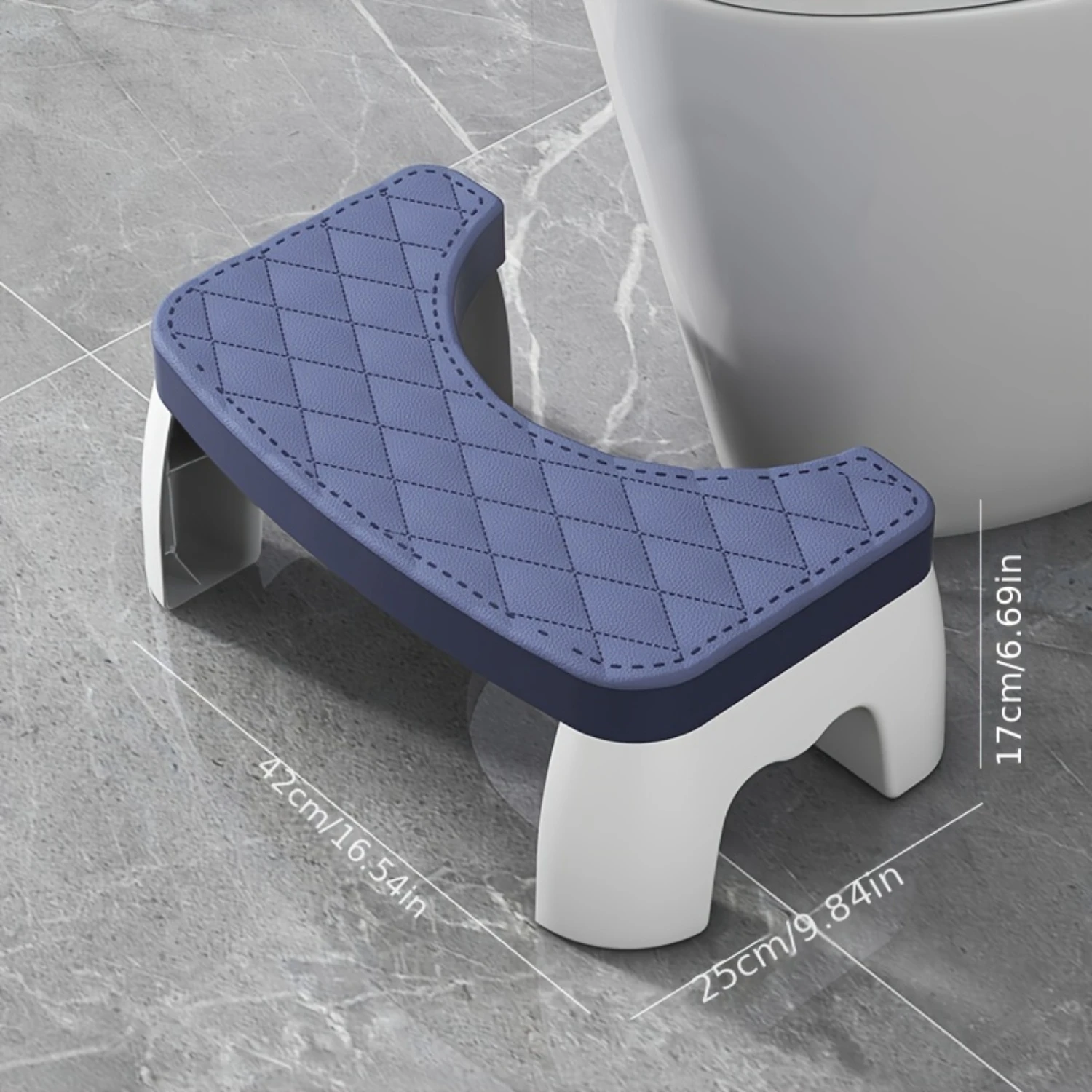 1pc Plastic Squatty Potty Toilet Assistance Steps - Non-Slip Adult Bathroom Stool for Natural Squat Position and Comfort