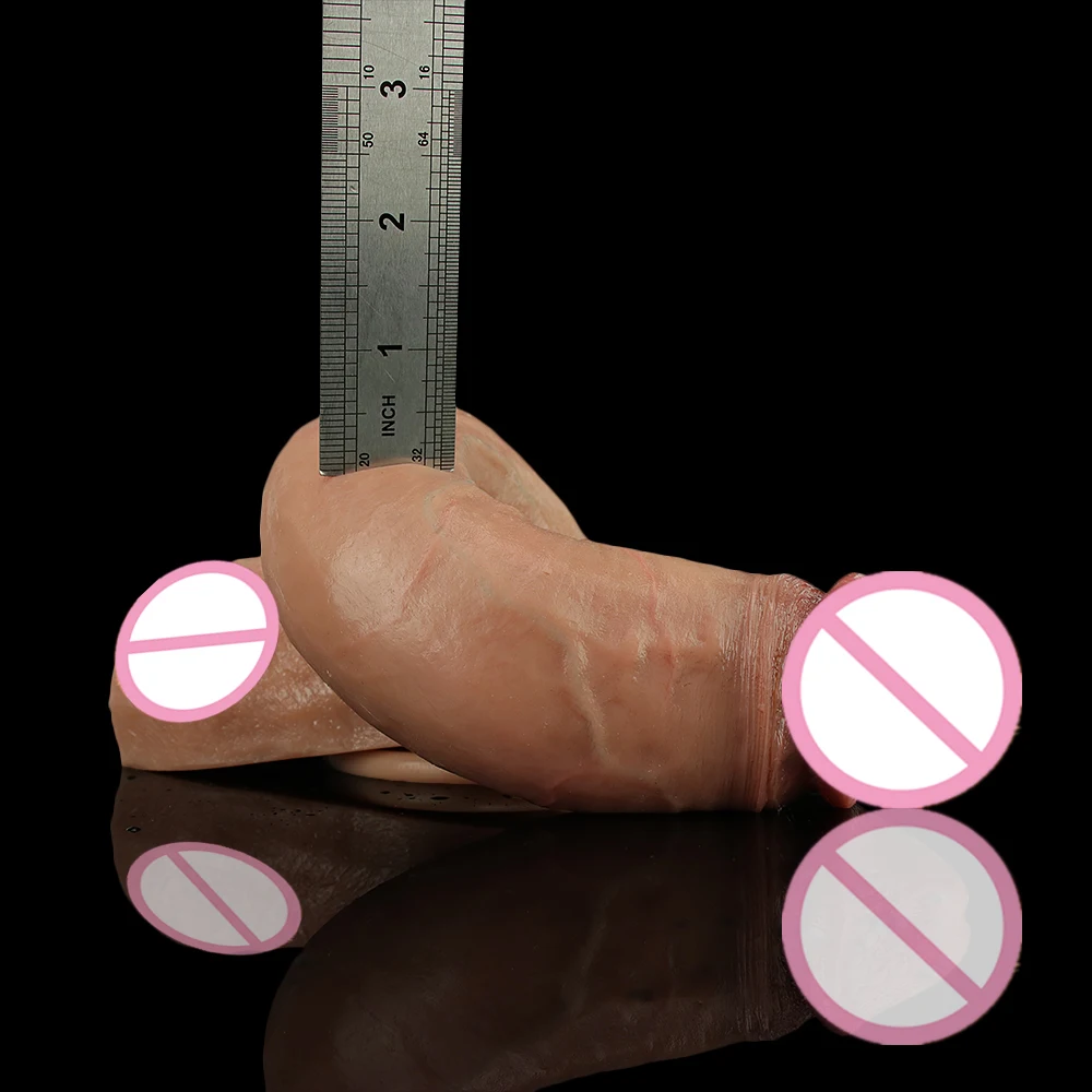 Skin Feeling Realistic Dildo Soft Silicone Gag Big Penis With Suction Cup Sex Toys Female Strapon Masturbators For Women And Man