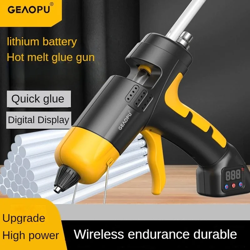 Electric Glue Gun Adjustable Battery Digital Display Cordless Hot Melt Battery Glue Gun Home Power Tools For DIY Festival Gifts