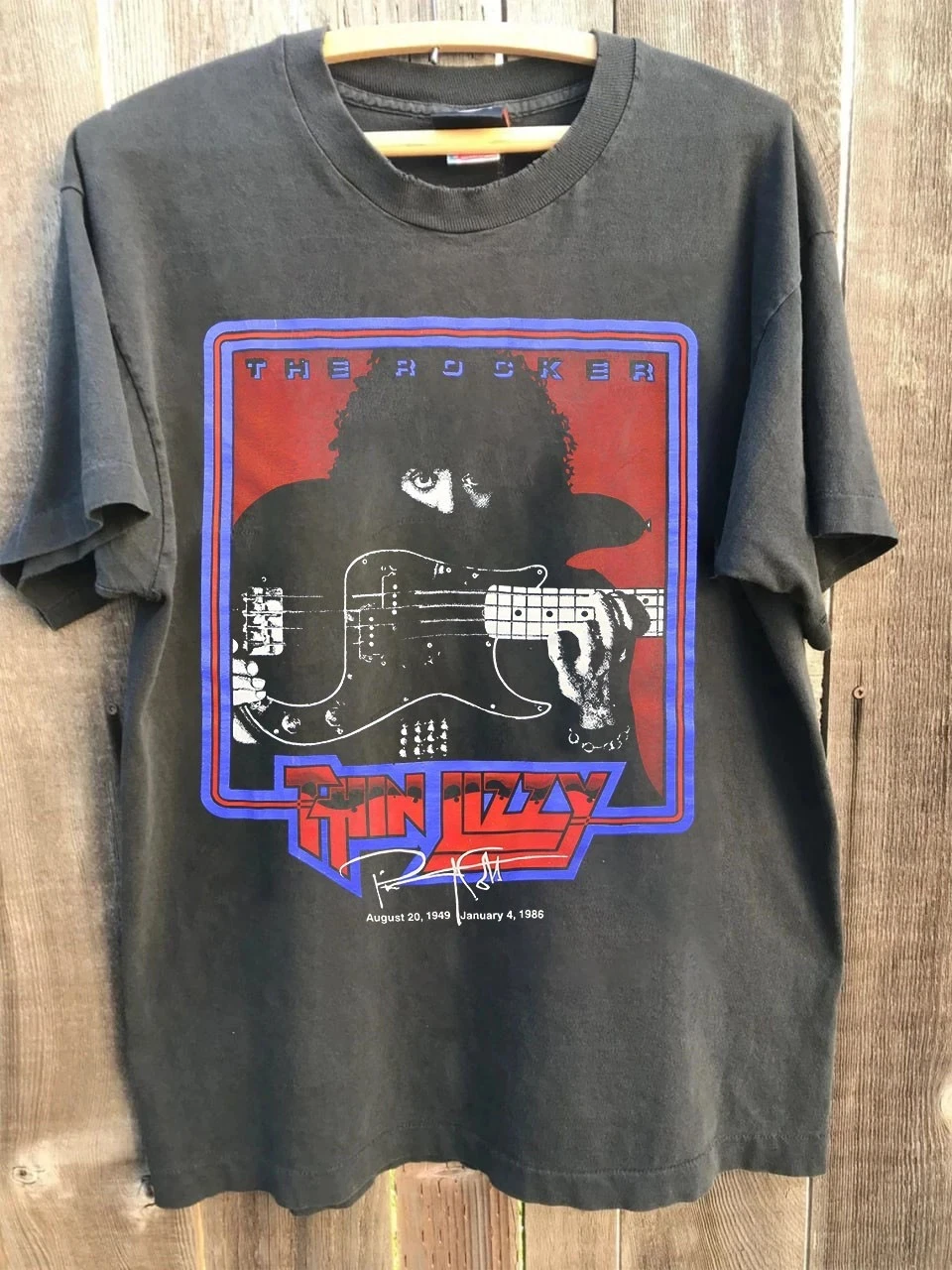 Camiseta Vintage Thin Lizzy de Verano para Hombre, de Algodón Transpirable, Cuello Redondo, Estilo Urbano, Manga Corta, Talla Grande