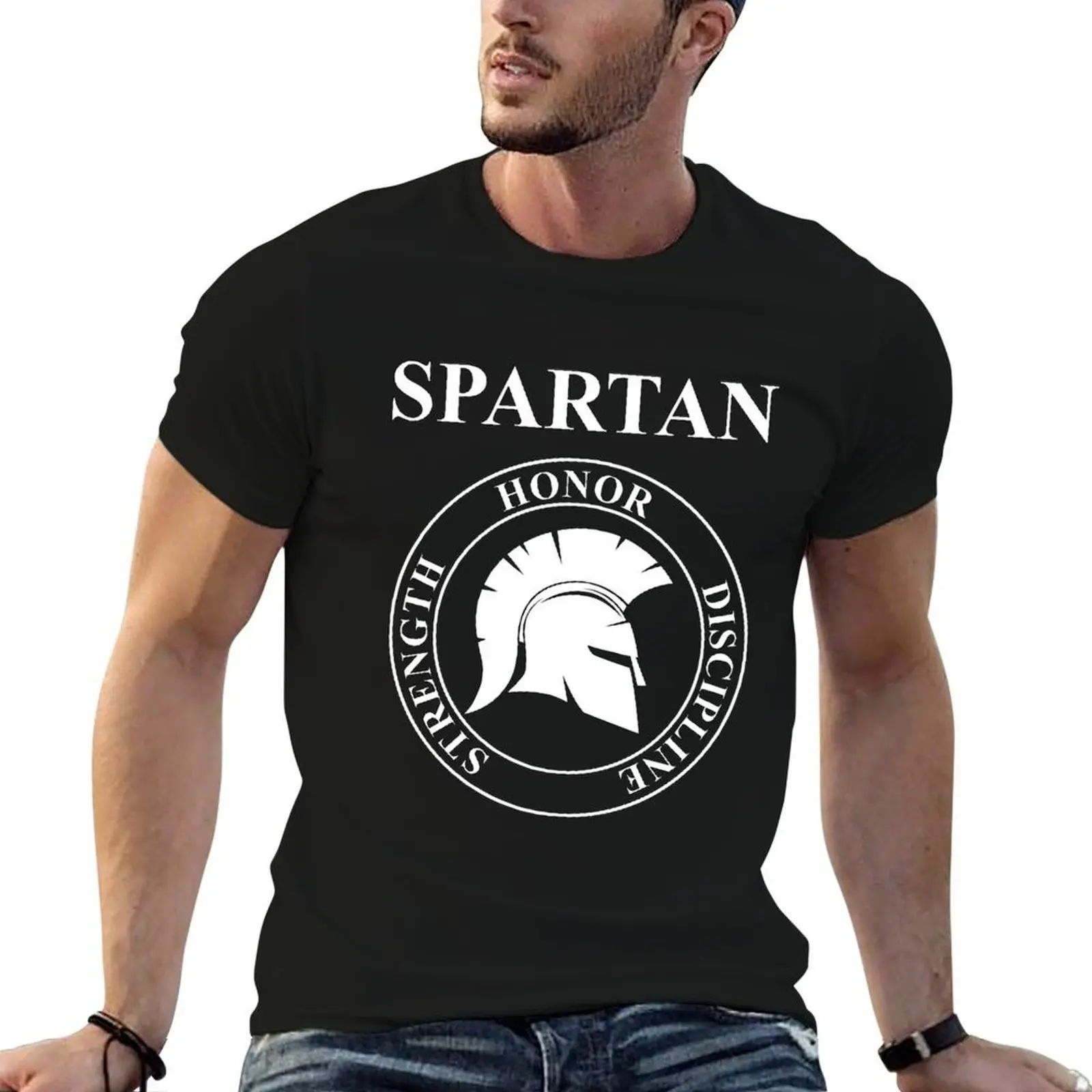 

Spartan Warrior Virtues of Sparta T-Shirt t shirt man cotton man t shirt luxury T-Shirt