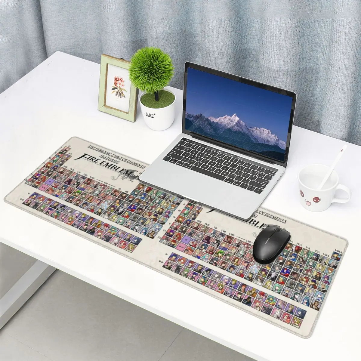 Large Mouse Pad Periodic Table Fire Emblem Gamer PC Laptop Mats Keyboard Carpet Computer Gaming Office Accessories Desk Mat