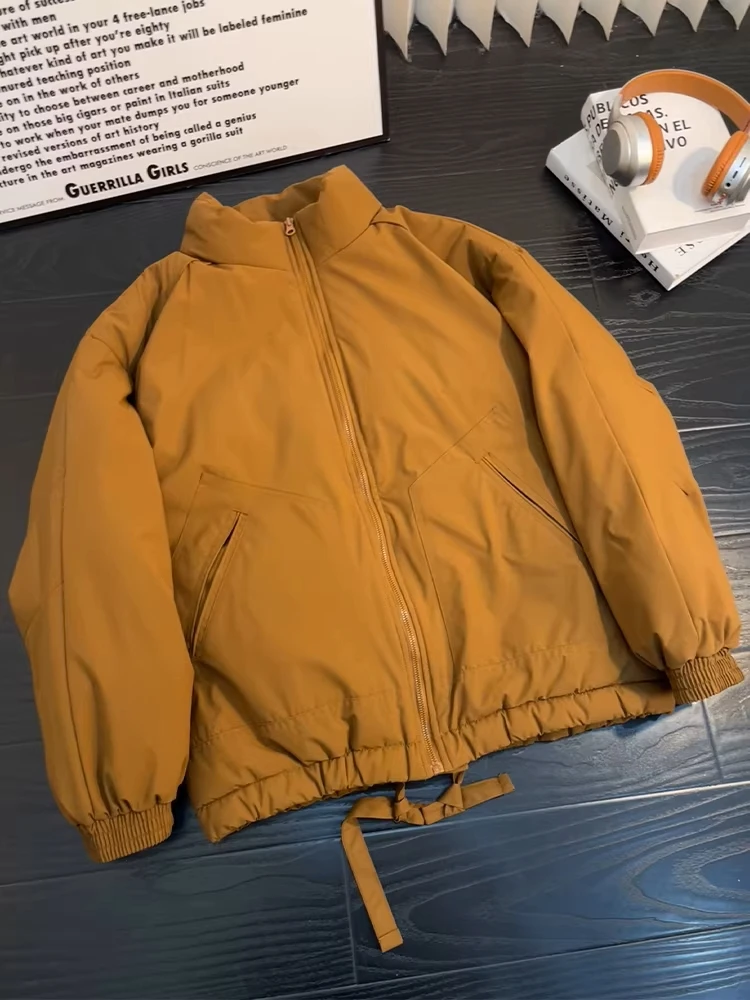 

Ретро американский коричневый воротник Flight Jaet хлопковое пальто мужское зимнее Thiened ort бейсбольное пальто теплое пальто из полиэфирного волокна