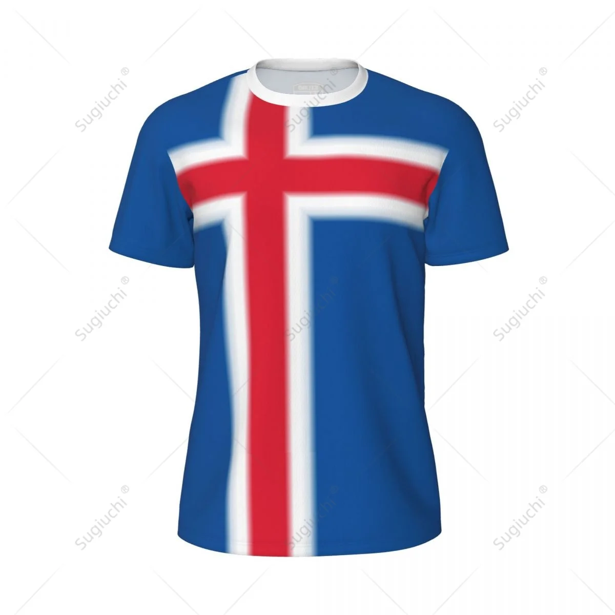 Sports Mesh T-shirt Iceland Flag For Running Bike Soccer Tennis Football Fitness Tees 3D Printed Custom