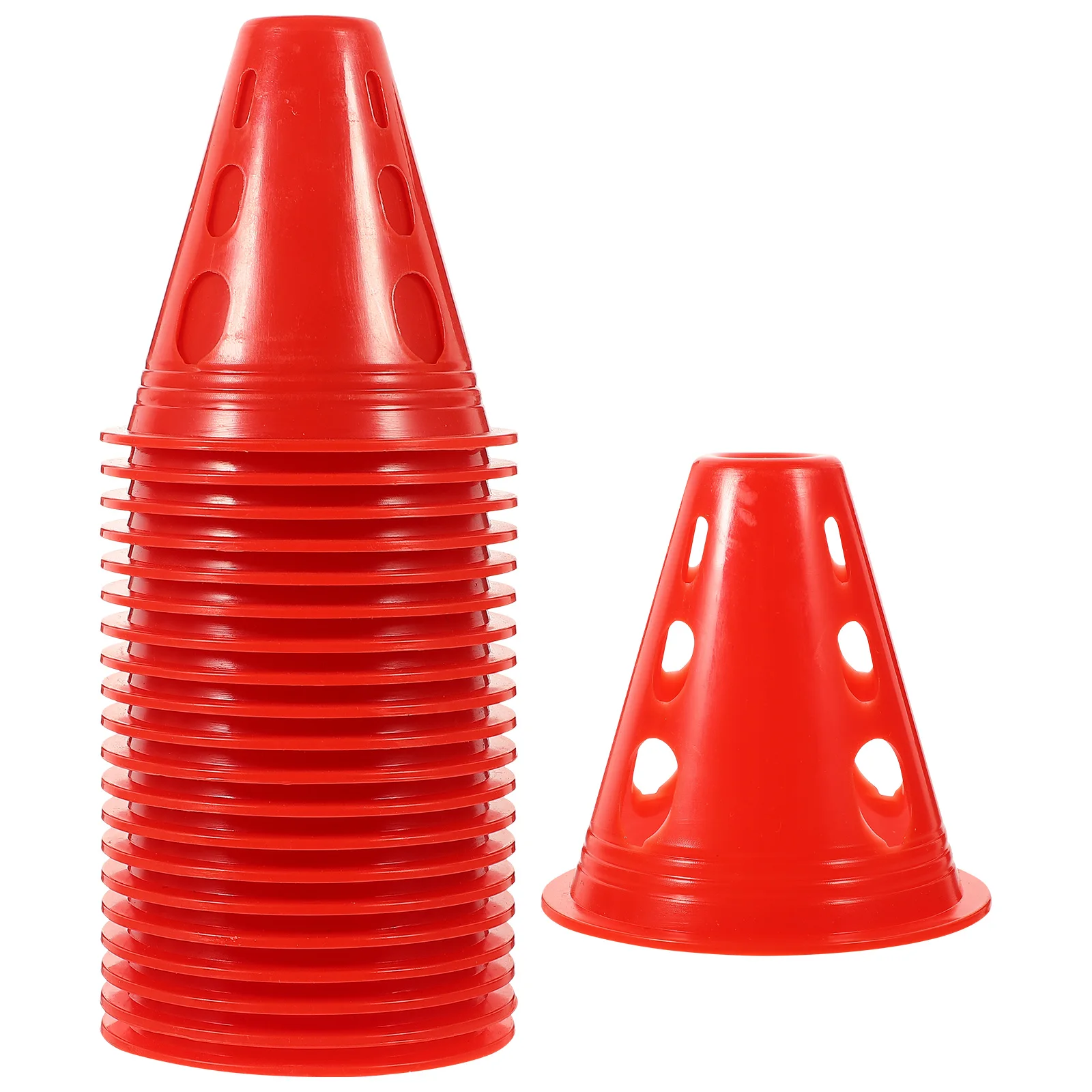 

20 Pcs Windproof Roller Skating Cones 8cm Mini Markers Bright Color Plastic Traffic Piles Reusable Agility Fitness Games