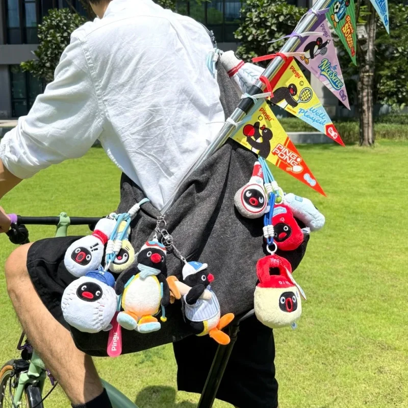 جديد Pingu ألعاب من نسيج مخملي Kawaii البطريق الرياضة نمط أفخم المفاتيح دمية محشوة دمية جميلة Pingu كيرينغ البطريق مفاجأة هدية لعبة