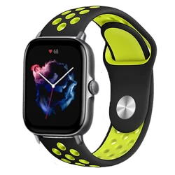 20mm/22mm Silicone band For Amazfit GTS/2/2e/GTS2 Mini/GTR 3/Pro 47mm/GTR2/2e/stratos 2/3 Sport Watch Bracelet Amazfit bip strap