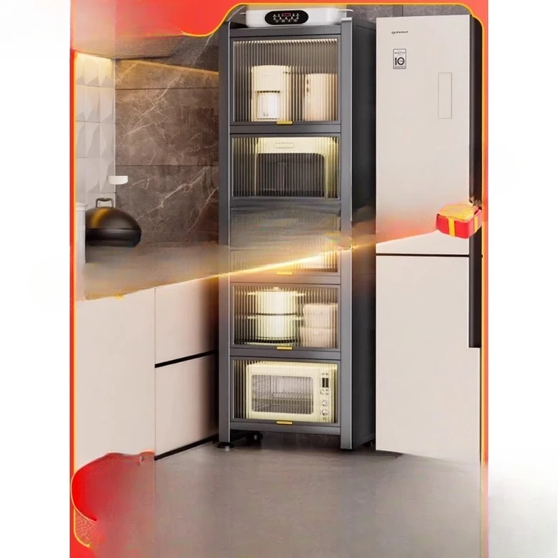 Kitchen rack Floor-to-ceiling multi-layer microwave oven storage rack