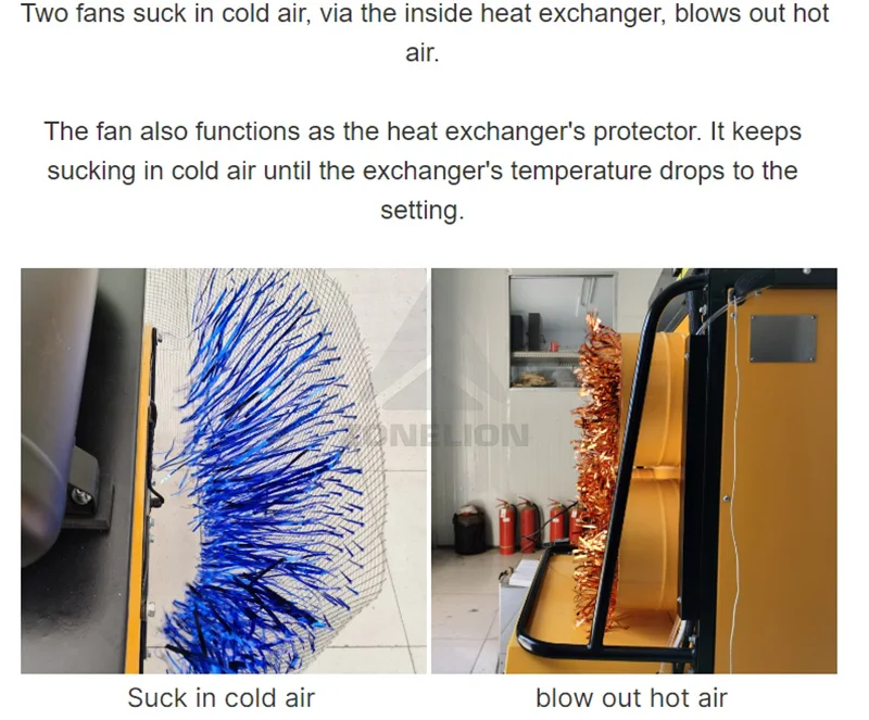 KVH8000 Container Drier High Efficiency KVH8000 Waste Oil Heater With Air Compressor