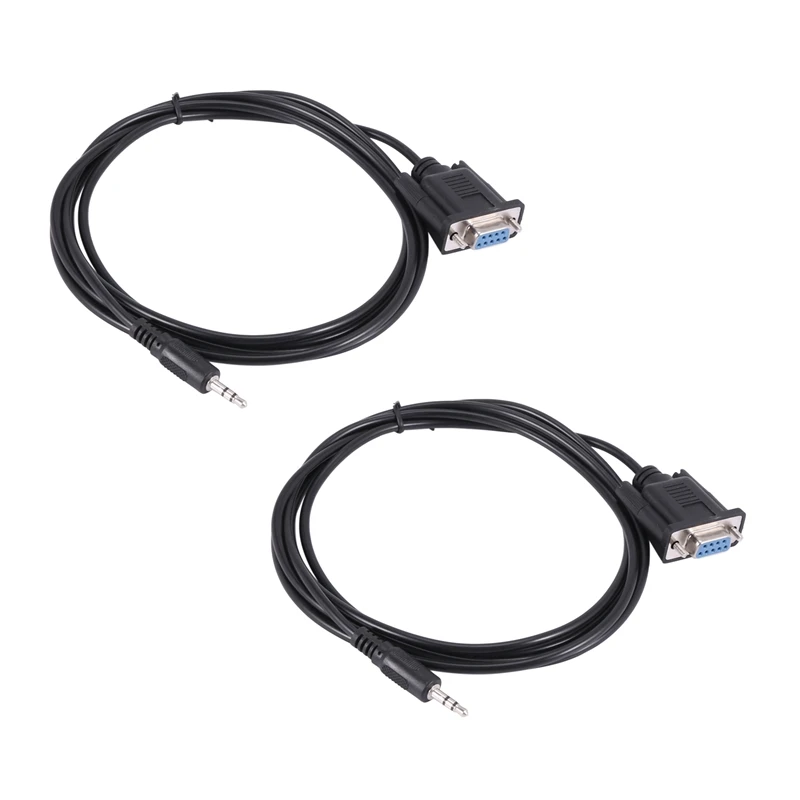DB9 9 9 دبوس VGA أنثى كابل ، DB 9 أنثى إلى TRS 3.5 مللي متر ، 1 في ، 8in ، TRS ستيريو ذكر المسلسل كابل البيانات ، 6 أقدام
