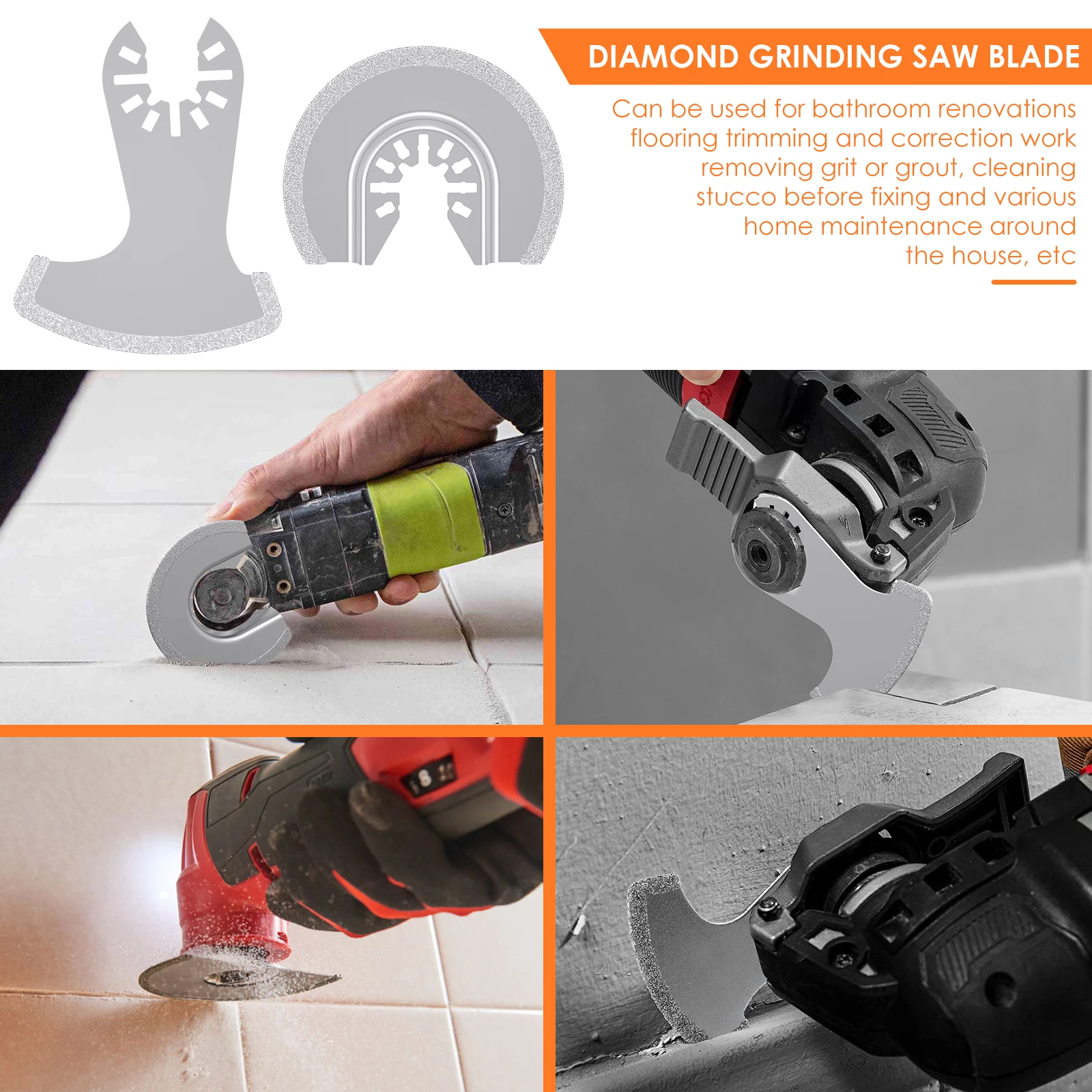 10/4Pcs Diamond Oscillating Multitool ใบมีด Saw Renovator ใบเลื่อยสําหรับกําจัดซีเมนต์กรวดกระเบื้องเซรามิคตัดหินอ่อน
