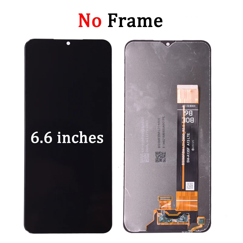 Layar LCD 6.6 inci, untuk Samsung A23 5G A236 layar LCD dengan rakitan Digitizer layar sentuh untuk Samsung A236U A236B