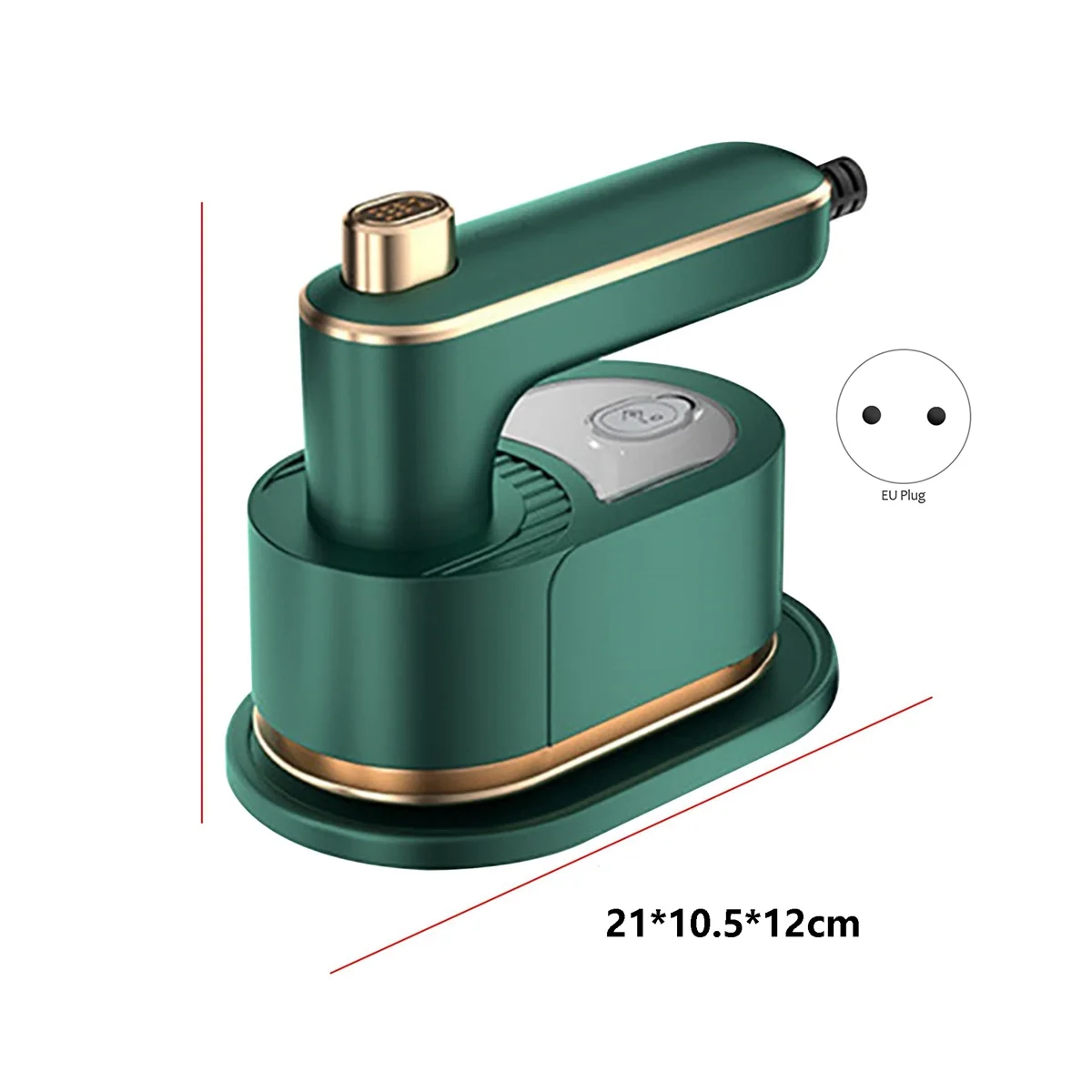 Upgrade der tragbaren Bügelmaschine – 180 ° Drehbares tragbares Mini-Dampfbügeleisen – Reise-Kleidungsdampfer, EU-Stecker, Weiß-A59E