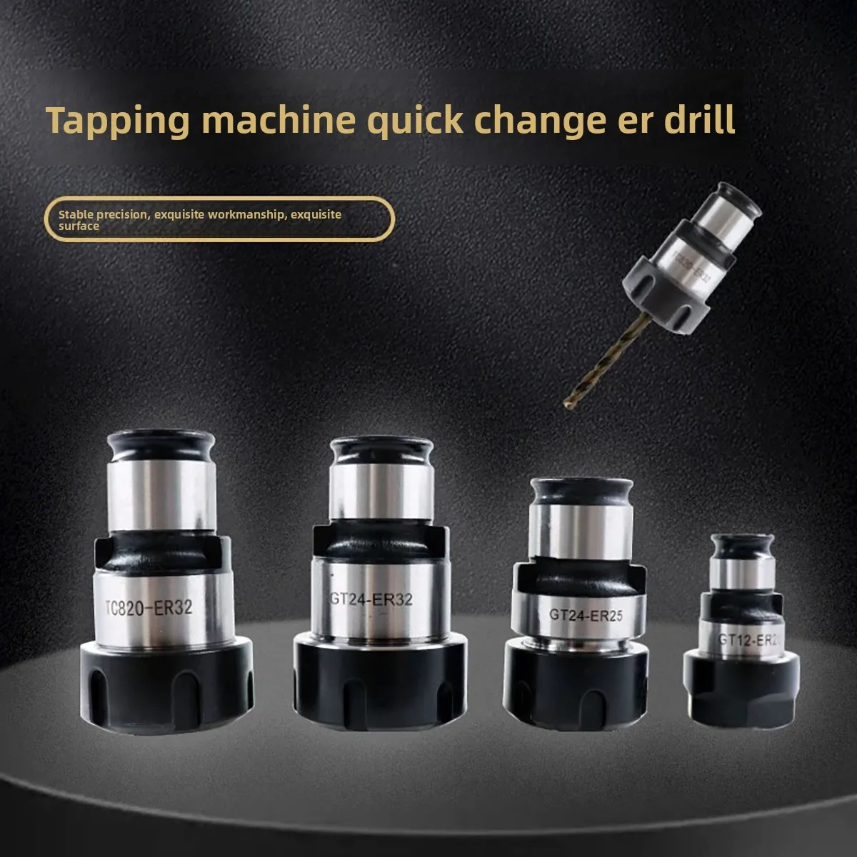 Quick Change Drill Chuck GT12 GT24 TC820, Tapping Machine Tap Holder for Drill Bit Clamping