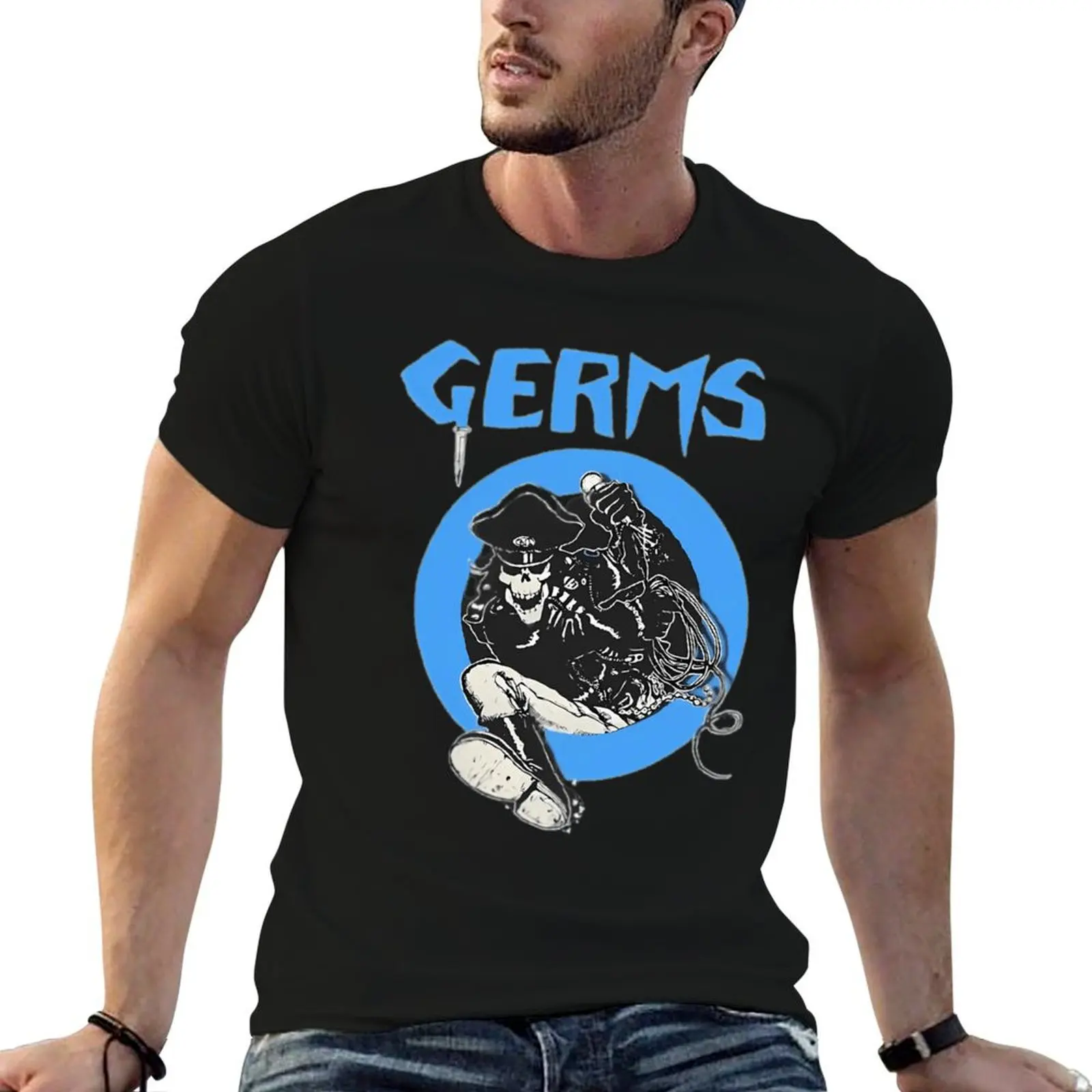 The Germs Band Logo T-Shirt customs oversized graphic tee anime t shirts Men's t-shirts