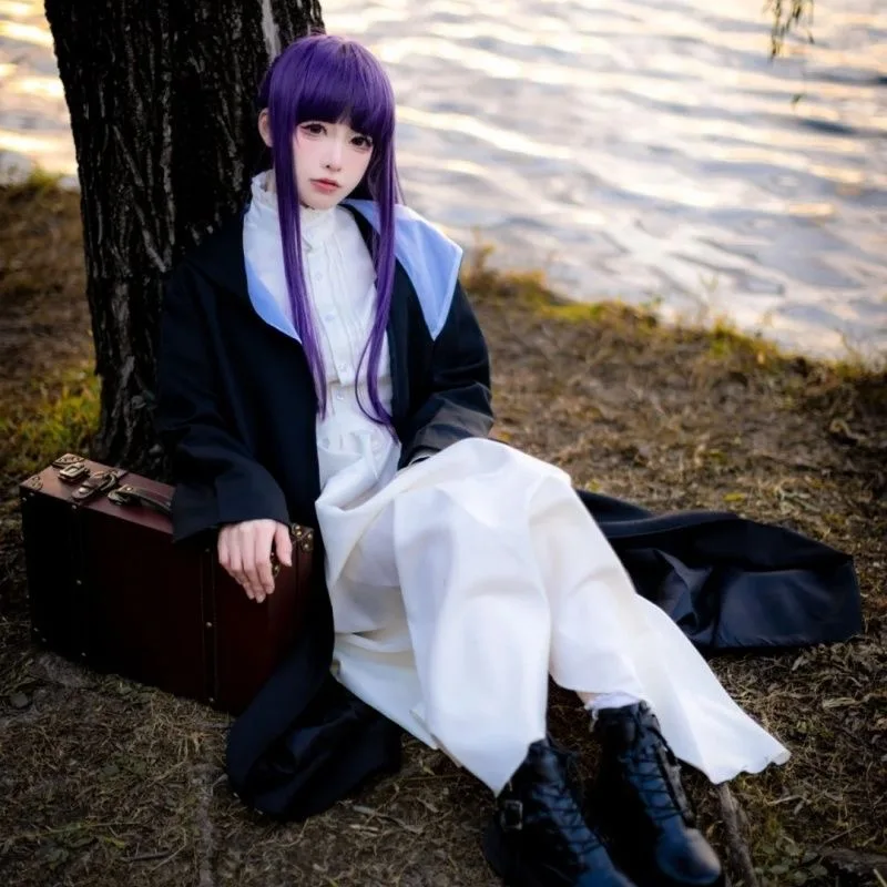 アニメ Frieren: Beyond Journey's End フェン コスプレ衣装 パープル