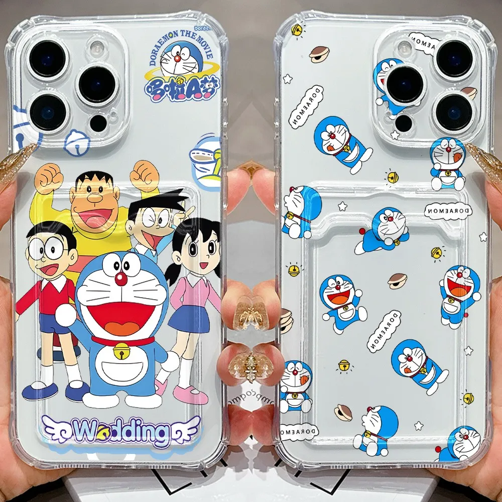 Anime Doraemon Card Hold Case for Samsung Galaxy A17 A56 A36 A26 A55 A35 A24 A14 A54 A15 A25 A34 A23 5G Cover