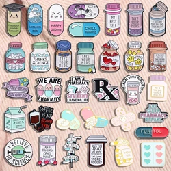 Medical Series Enamel Pins Syringe Capsule Pill I am Doctor Nurse Stethoscope Metal Badge Jewelry Gifts For Doctor Students