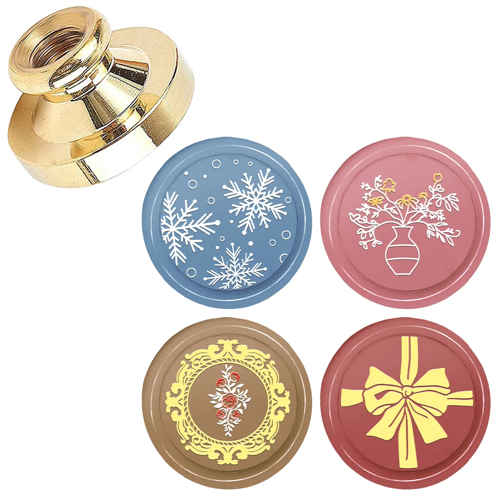 Weihnachten Serie Wachs Siegel Stempel Kopf Vintage Winter Schneeflocke Geschenke Siegel Stempel Kopf Für DIY Festival Geschenk Verpackung Karten Geschenke